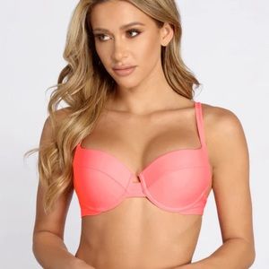 NWT Bright Pink Bikini Top